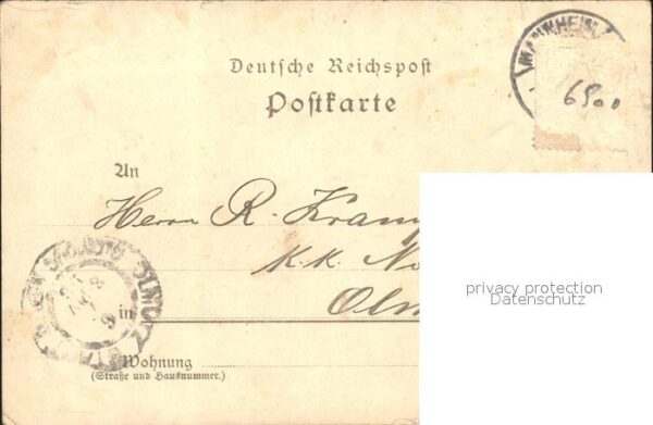 Mannheim Rathaus Post Rheinbruecke Litho – Bild 2