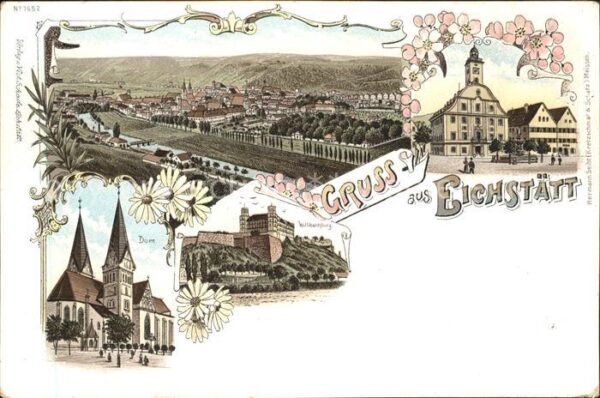 Eichstaett Oberbayern Litho Dom Willibaldsburg