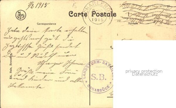 Namur Wallonie Rue de fer Landsturm-Bataillon Osnabrueck – Bild 2