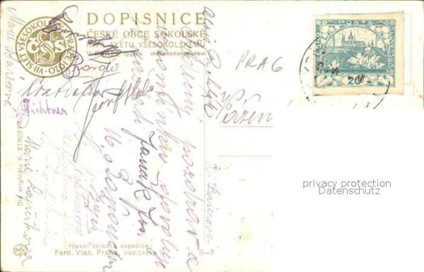 Prag Prahy Prague Sedmy Slet Vsesokolsky – Bild 2