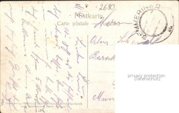 Semmering Niederoesterreich Hotel Panhans Skifahrer Skifahren Kuenstler E. Kutze – Bild 2