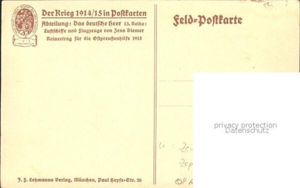 Zeppelin Schuette Lanz ueber den Masurischen Seen Serie der Krieg 1914/15 Das de – Bild 2
