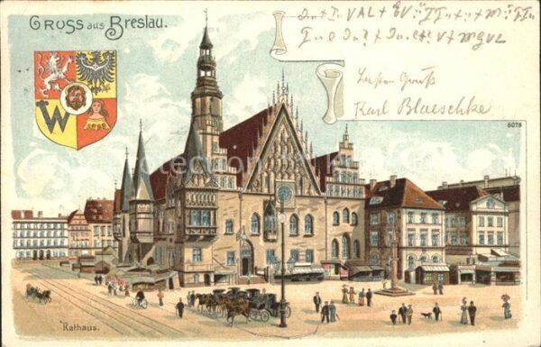 Breslau Niederschlesien Rathaus Wappen