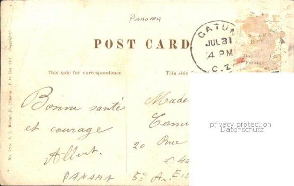 Colon Panama Shipping Port Train Dampflokomotive – Bild 2