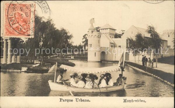 Montevideo Uruguay Parque Urbano Stempel auf AK