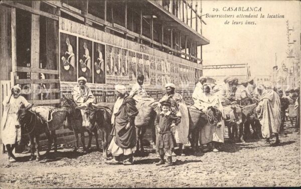 Casablanca Bourricotiers attendant la location de leurs anes