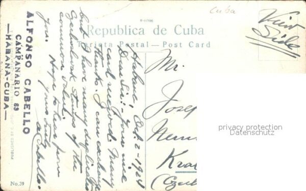Habana Havana Manzana de Gomez Stempel auf AK – Bild 2