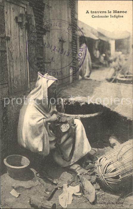 Maroc Marokko Cordonnier Indigene