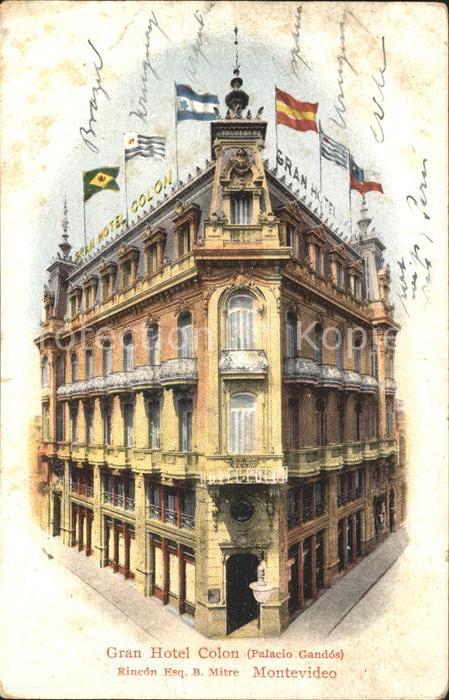 Montevideo Uruguay Gran Hotel Colon Palacio Gandos Flaggen