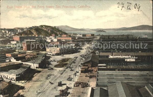 San Francisco California East Street from the Ferry Tower