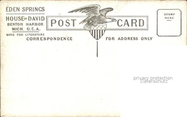 Benton Harbor Eden Springs House of David Eagle – Bild 2