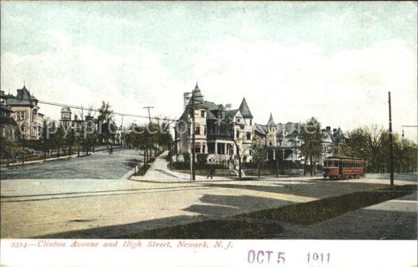 Newark New Jersey Clinton Avenue and High Street Tramway