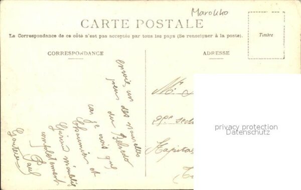 Oudjda La popote des zouaves Stempel auf AK – Bild 2