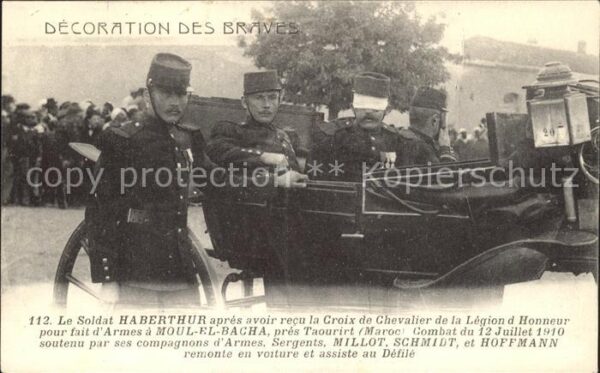 Taourirt Decoration des Braves Legion d Honneur Combat 1910