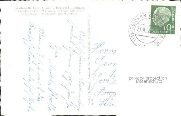 Reichenberg Unterfranken Dorfstrasse Schloss Kuenstlerkarte – Bild 2