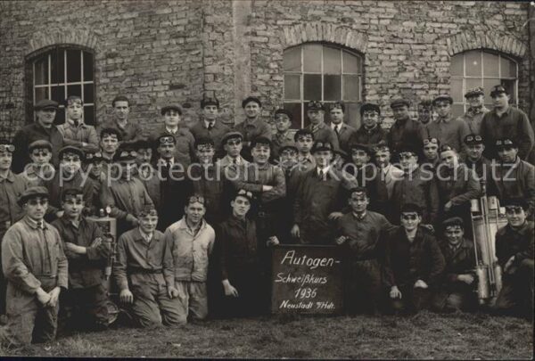 Neustadt Haardt Gruppenbild Autogen Schweisskurs 1936