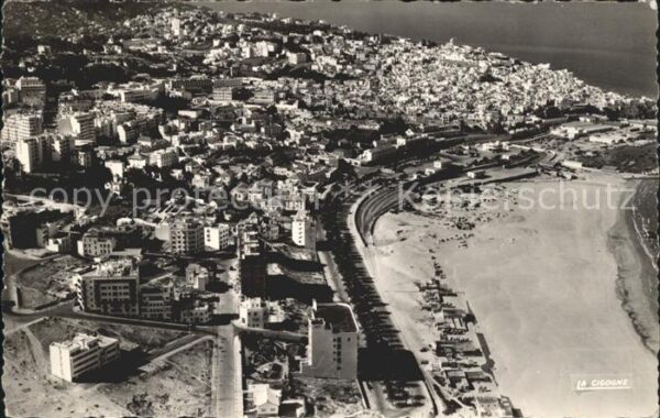 Tanger Tangier Tangiers Ville et la Plage vue aerienne