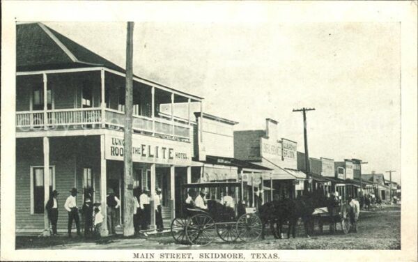 Skidmore Texas Main Street Pferdedroschke