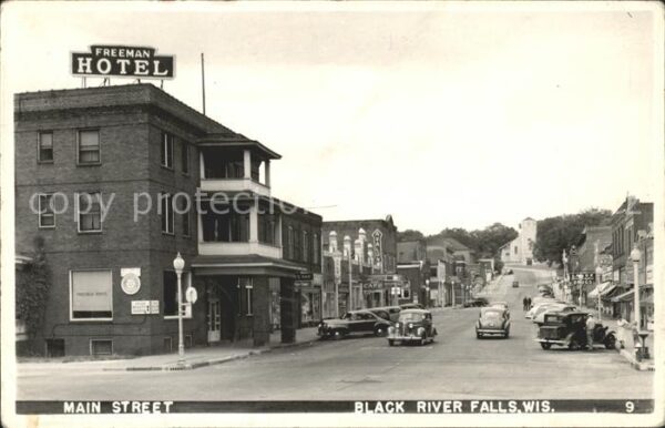 Black River Falls Main Street Freman Hotel