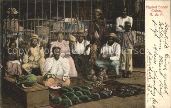 Colon Panama Market Scene