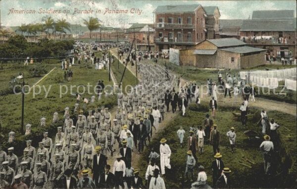 Panama City Panama American Soldiers on Parade