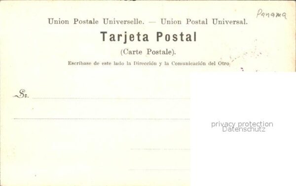 Colon Panama Canal Hospitals Stempel auf AK – Bild 2