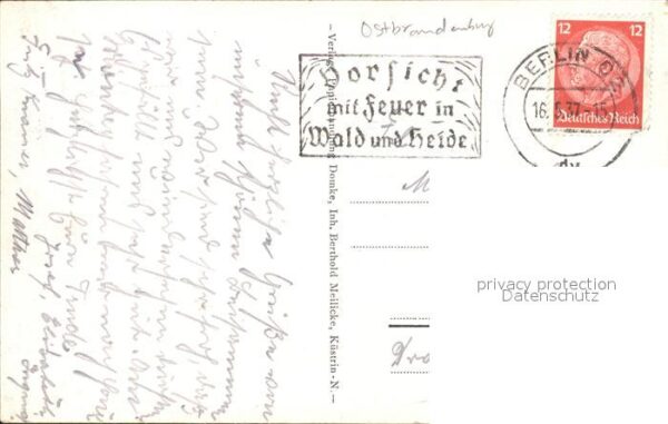 Kuestrin Neustadt Bahnhofsplatz und Postamt – Bild 2