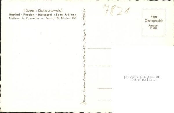 Haeusern Schwarzwald Gasthaus Pension Metzgerei zum Adler – Bild 2