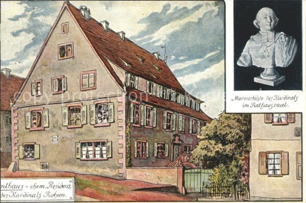 Ettenheim Amtshaus des Kardinals Rohan und Bueste