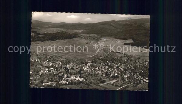 Ehrenstetten Fliegeraufnahme Oelberg Kirchberg und Urberg