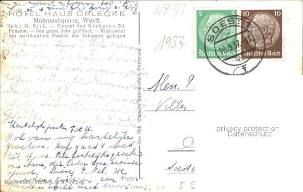Moehnetalsperre Haus Delecke Fliegeraufnahme – Bild 2