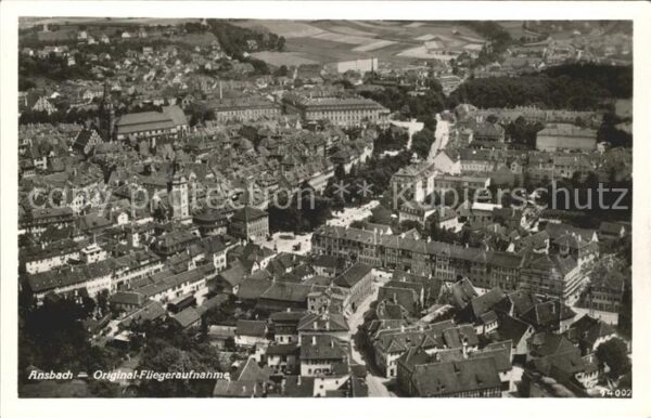 Ansbach Mittelfranken Fliegeraufnahme