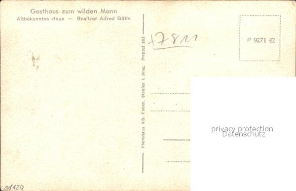 Sulzburg Gasthaus zum wilden Mann Alfrd Guetle – Bild 2