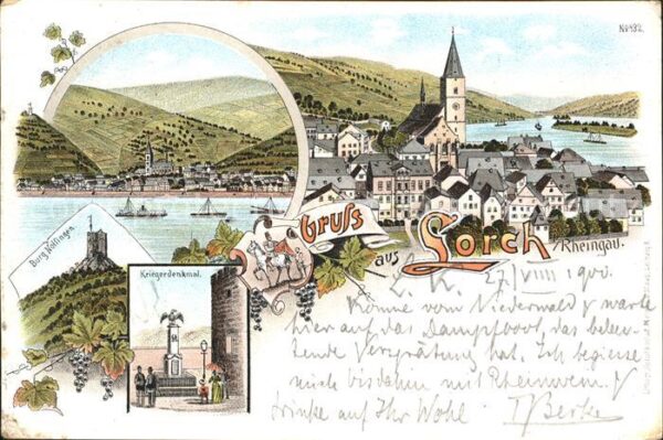 Lorch Rheingau Burg Nollingen Kriegerdenkmal