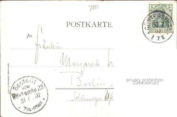 Guenterstal Freiburg Kybburg Kuenstlerkarte – Bild 2