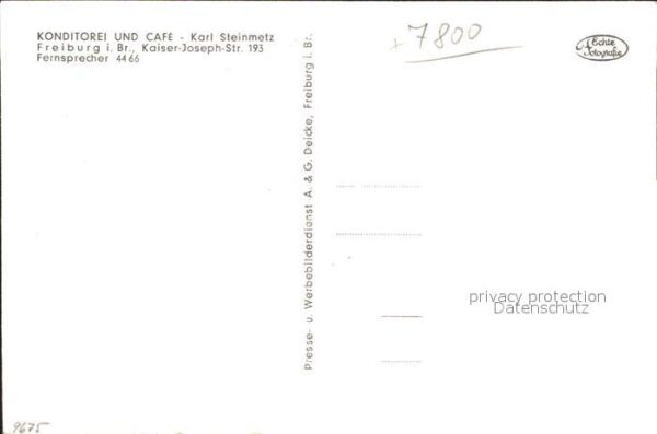 Freiburg Breisgau Cafe Konditorei Karl Steinmetz – Bild 2