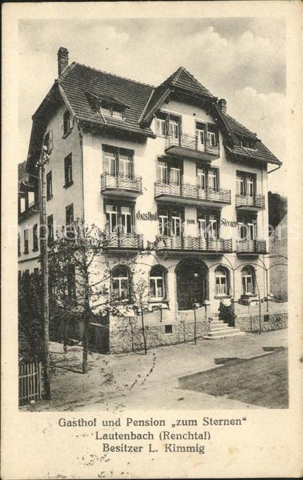 Lautenbach Renchtal Gasthaus Pension zum Sternen L. Kimmig