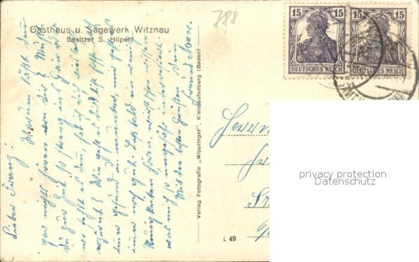 Witznau Schluechtal Gasthaus und Saegewerk S. Hilpert – Bild 2