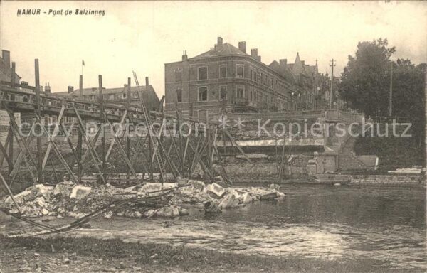 Namur Wallonie Pont de Salzinnes Ruines Grande Guerre 1. Weltkrieg