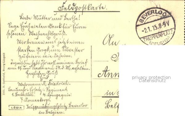 Bourg-Leopold Camp de Beverloo vue au Camp de Cavalerie – Bild 2