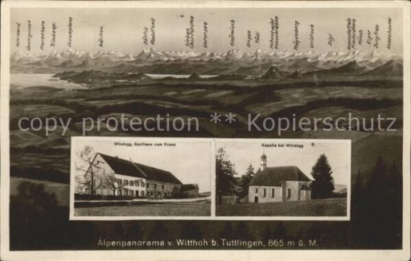 Tuttlingen Witthoh Alpenpanorama Gasthaus Windegg
