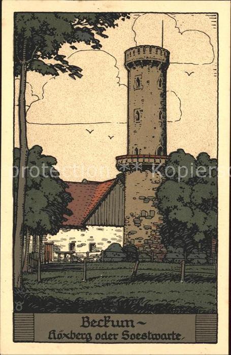 Beckum Westfalen Hoexberg oder Soestwarte Kuenstlerkarte