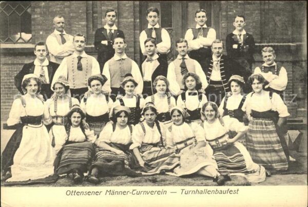 Ottensen Hamburg Maenner-Turnverein Gruppenfoto Turnhallenbaufest