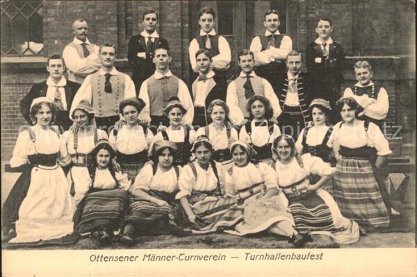 Ottensen Hamburg Maenner-Turnverein Gruppenfoto Turnhallenbaufest