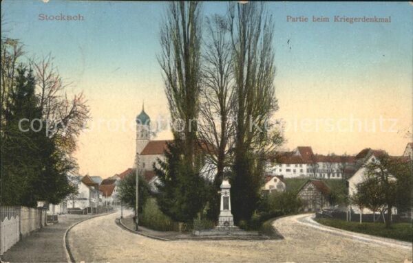 Stockach Baden Partie am Kriegerdenkmal