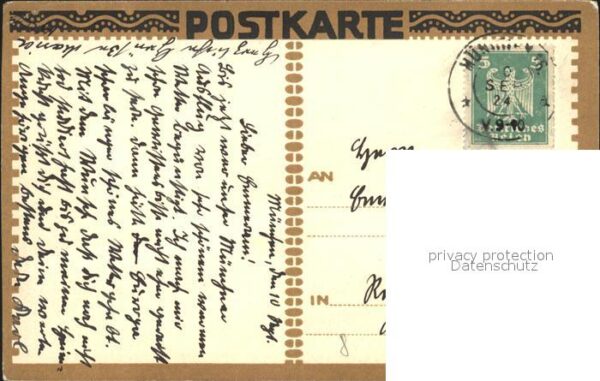 Muenchen Prinzregentenbruecke Kuenstlerkarte – Bild 2
