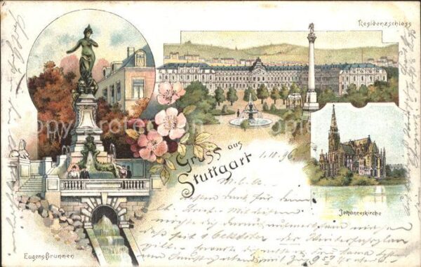 Stuttgart Residenzschloss Johannkirche Eugens-Brunnen