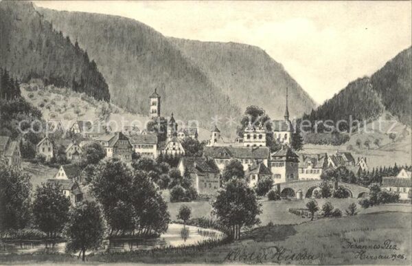 Hirsau Kloster Kuenstlerkarte
