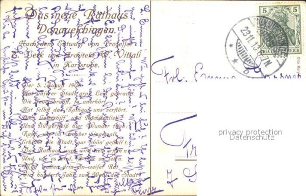 Donaueschingen Neues Rathaus Professor E. Beck – Bild 2