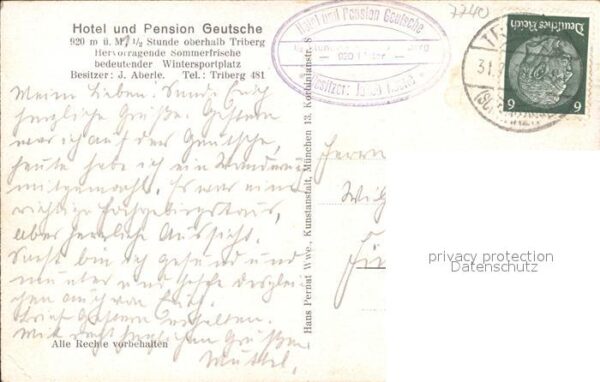 Triberg Schwarzwald Hotel-Pension Geutsche – Bild 2